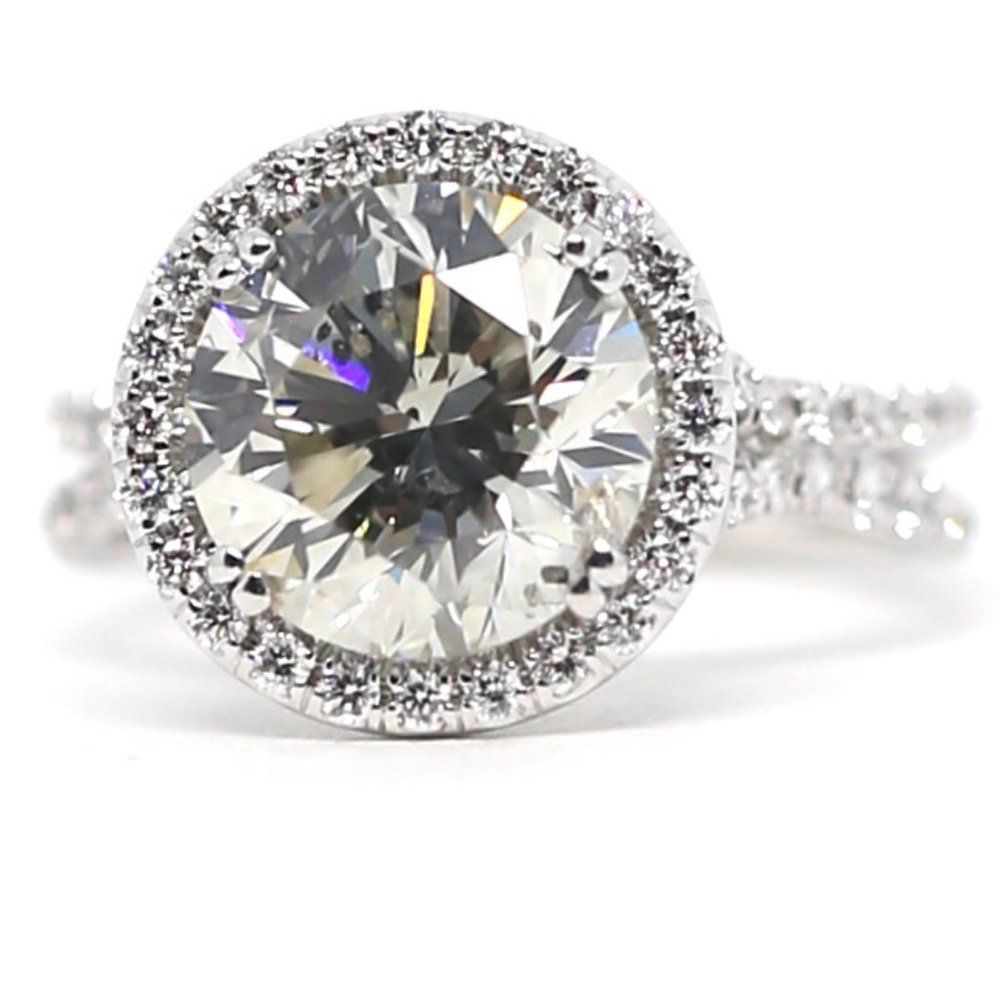 Halo Carat Diamond Engagement Ring Set - Picture 12 of 12